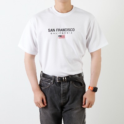 샌프란시스코 성조기 자수 반팔 숏슬리브 티셔츠 (2 color)