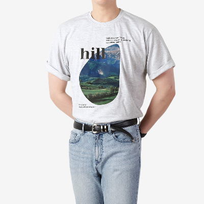HILL 프린팅 반팔 티셔츠 (3 color)